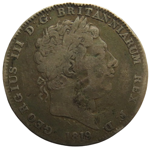 1819 King George III Silver Crown Coin LIX - Great Britain
