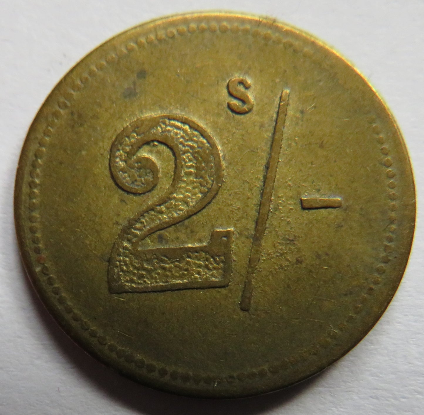 J.V. White & Co Ltd Birmingham 2/- Vintage Token