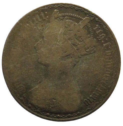1884 Queen Victoria Gothic Florin Coin - Great Britain