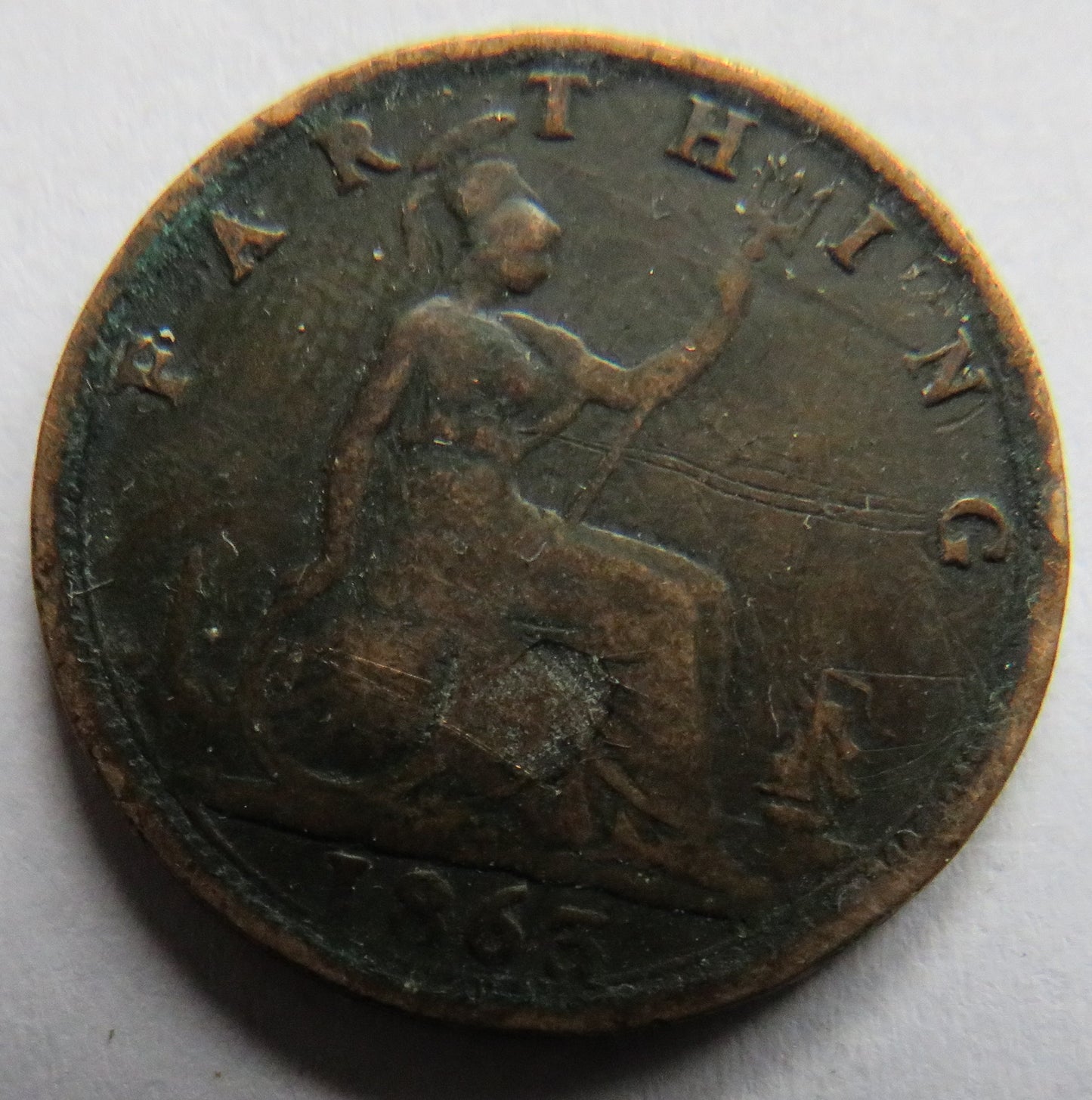 1863 Queen Victoria Bun Head Farthing Coin Scarce - Great Britain