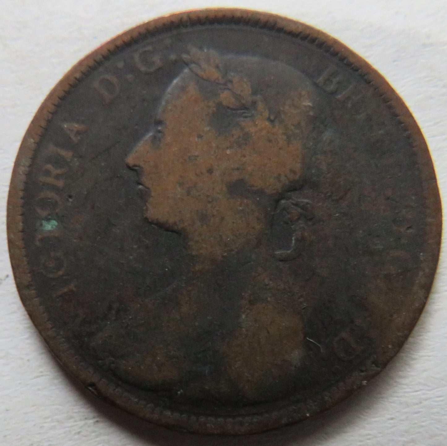 1890 Queen Victoria Bun Head Halfpenny Coin - Great Britain