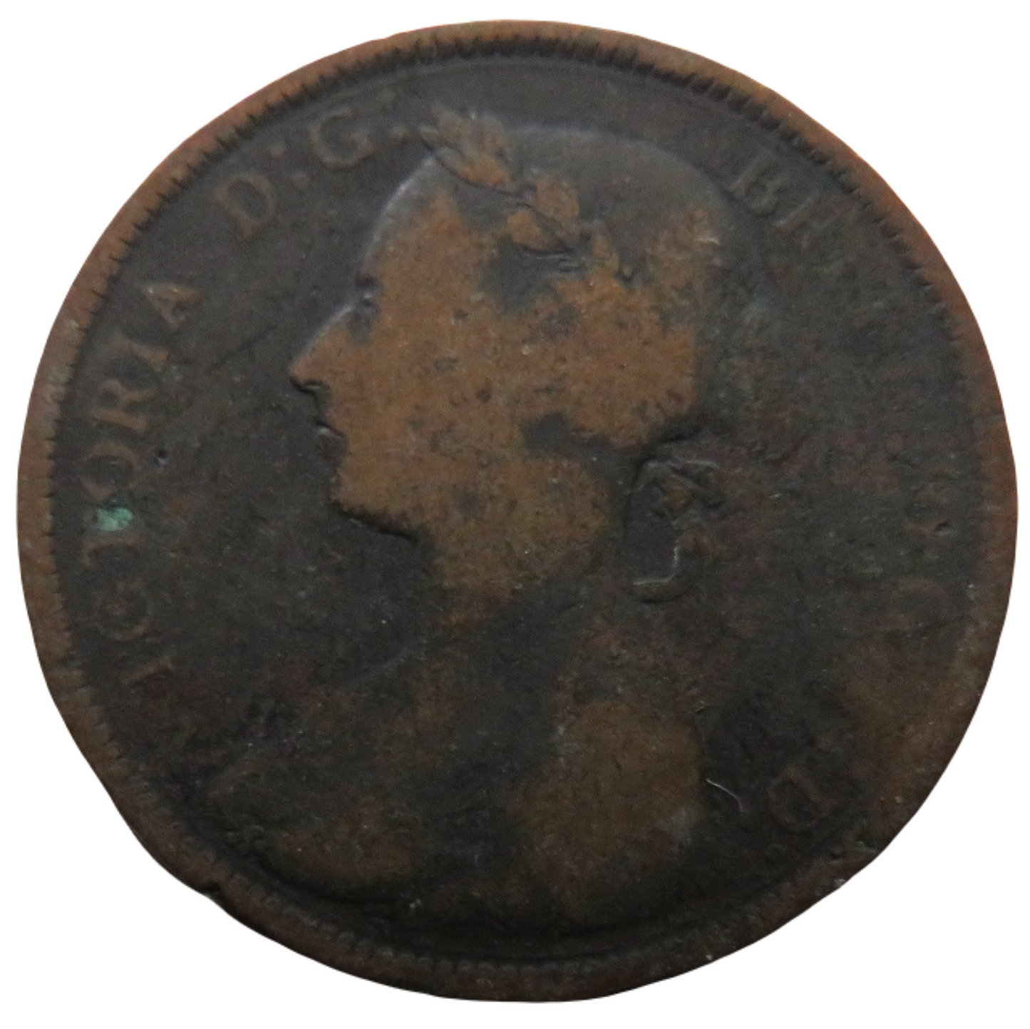 1890 Queen Victoria Bun Head Halfpenny Coin - Great Britain
