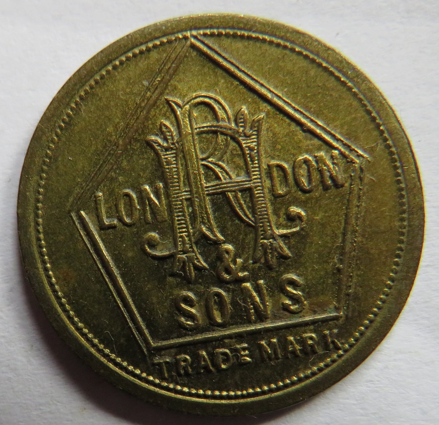 R.H & Sons, London Vintage 1/6 Barber Token