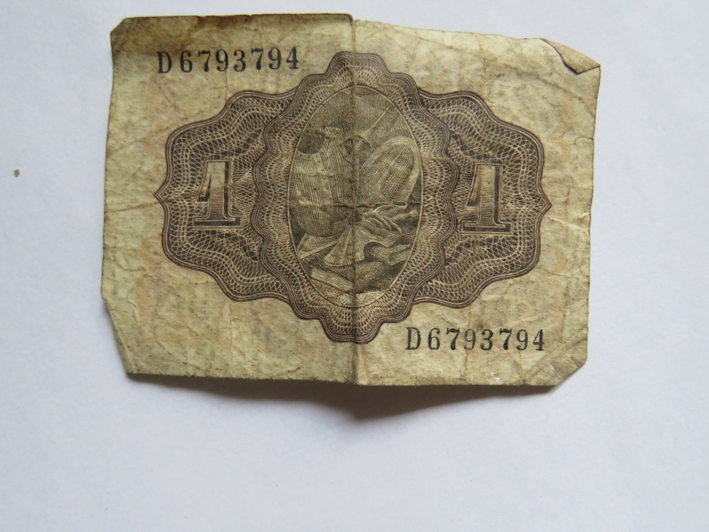 1951 Spain One Peseta Banknote