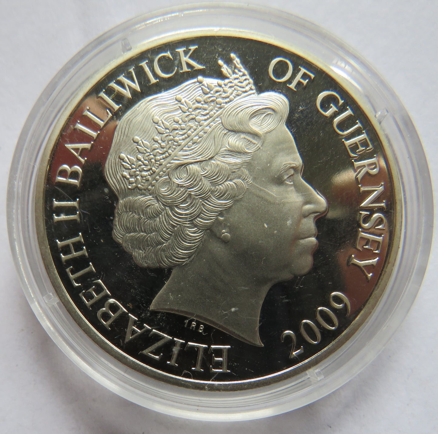 2009 Guernsey £5 Coin 1969-2009 Moon Landings
