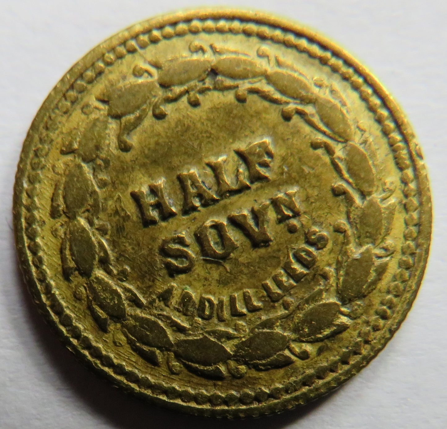 Hazel Grove Cooperative Society 1/2 Sovereign Token