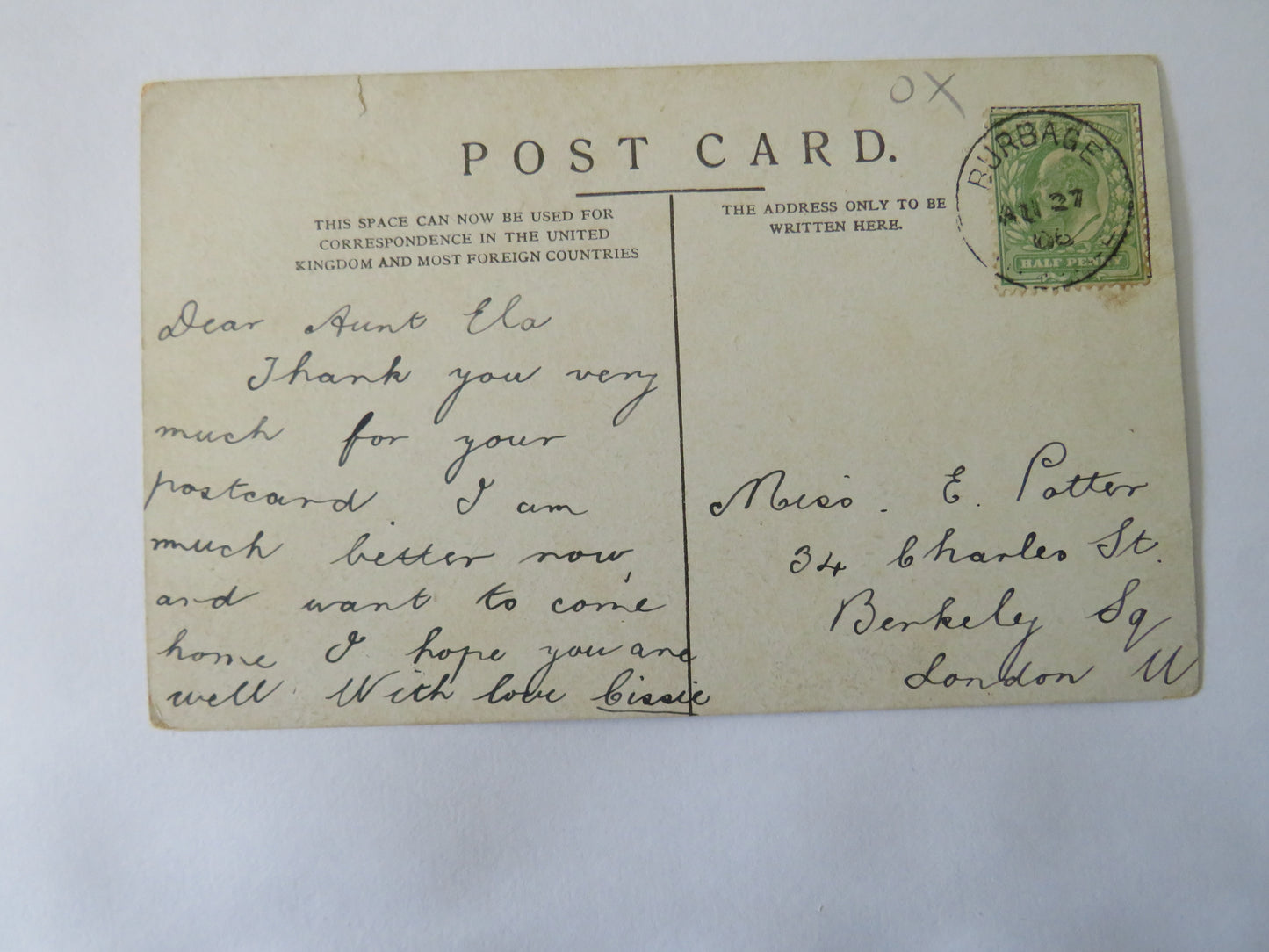 Vintage Postcard of Goring, 1906