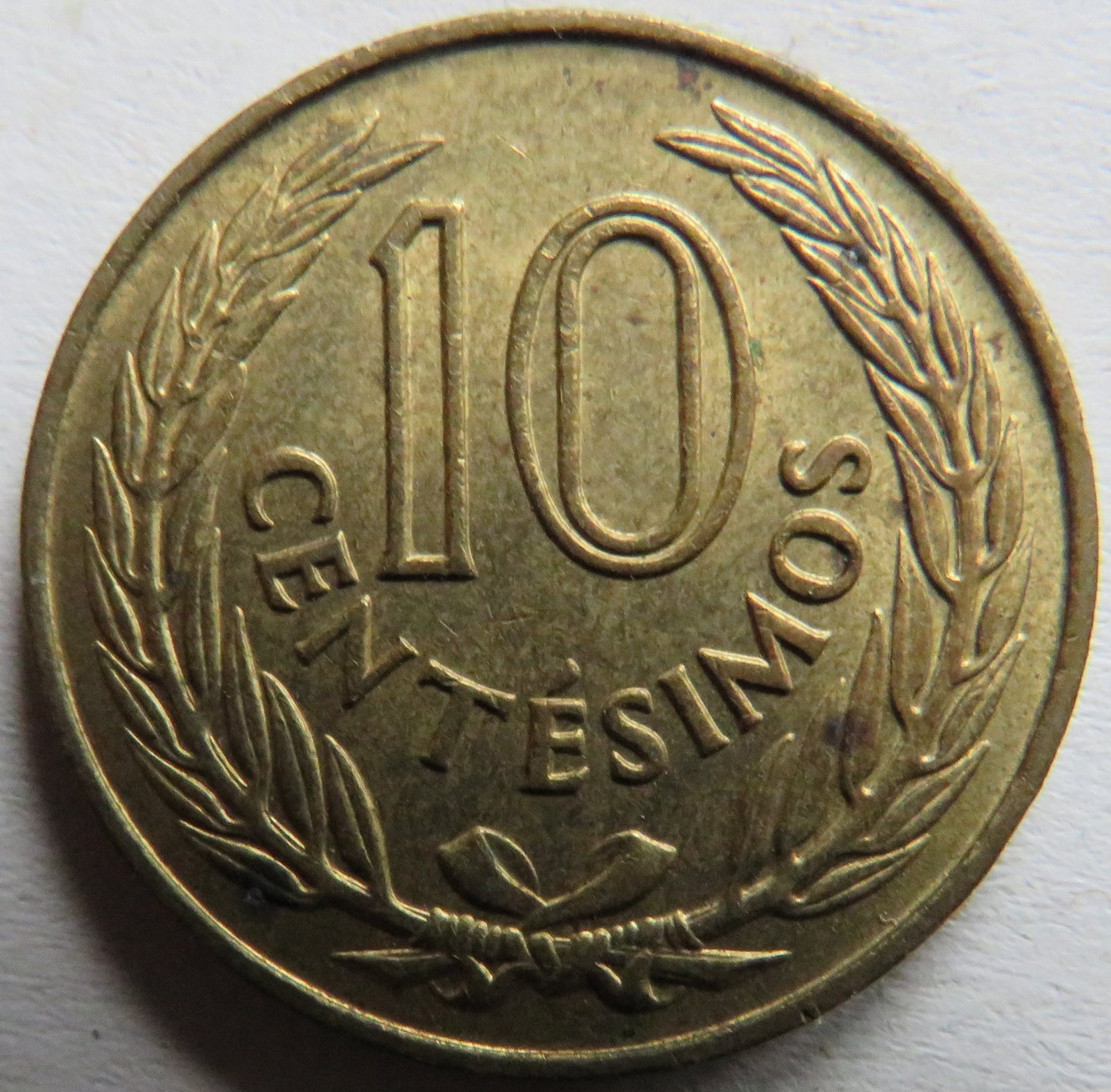 1960 Uruguay 10 Centesimos Coin