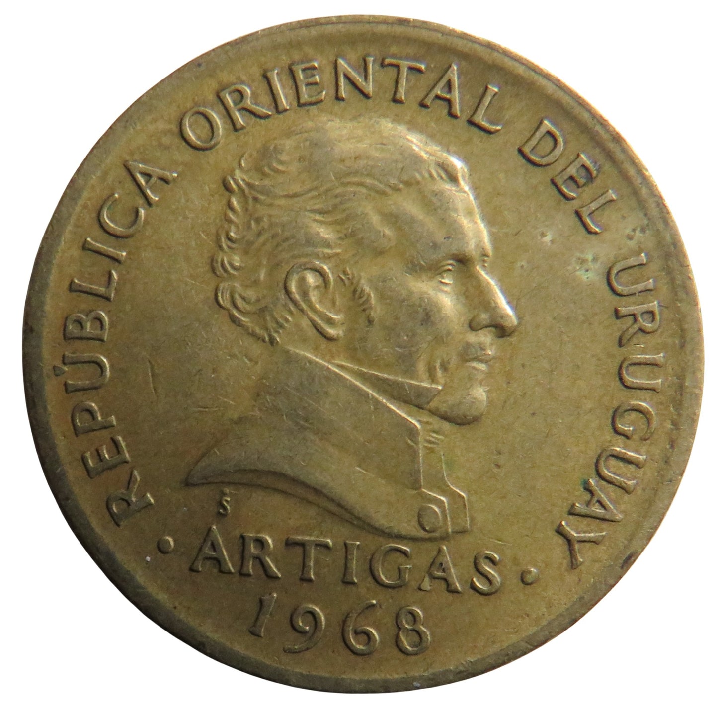 1968 Uruguay 10 Pesos Coin