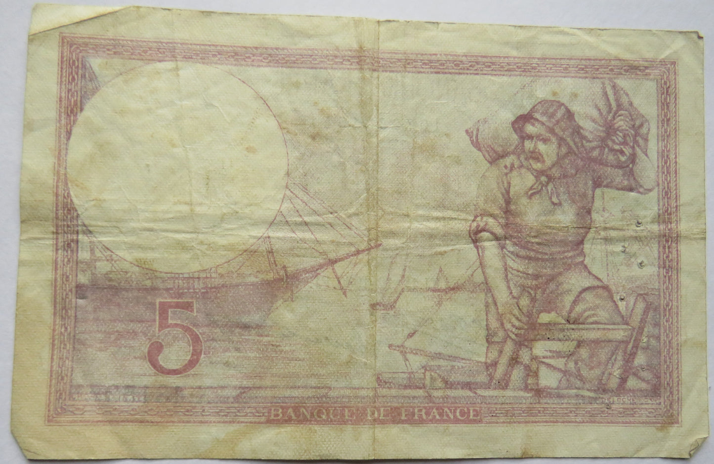 1930 France 5 Francs Banknote