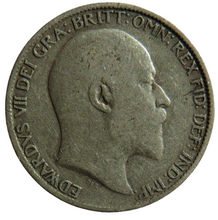 Load image into Gallery viewer, 1908 King Edward VII Silver Sixpence Coin - Great Britain
