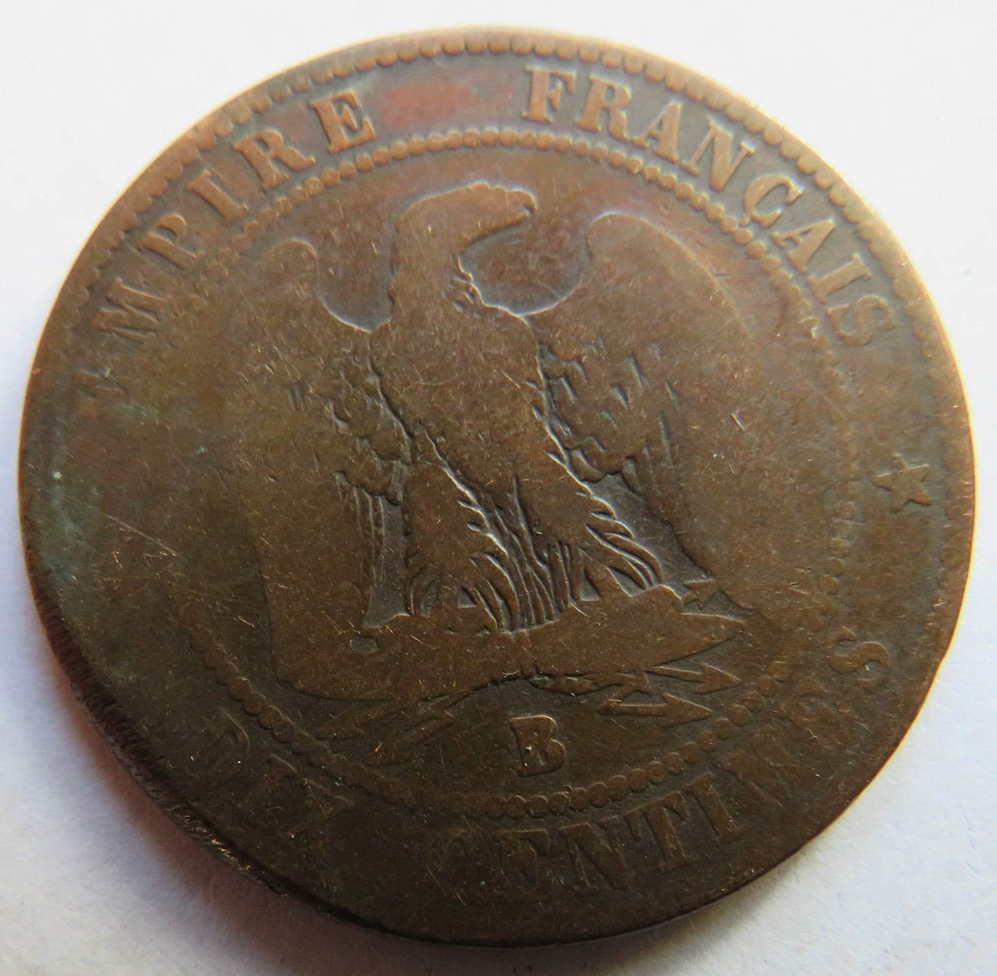 1856-B France Napoleon III France 10 Centimes Coin