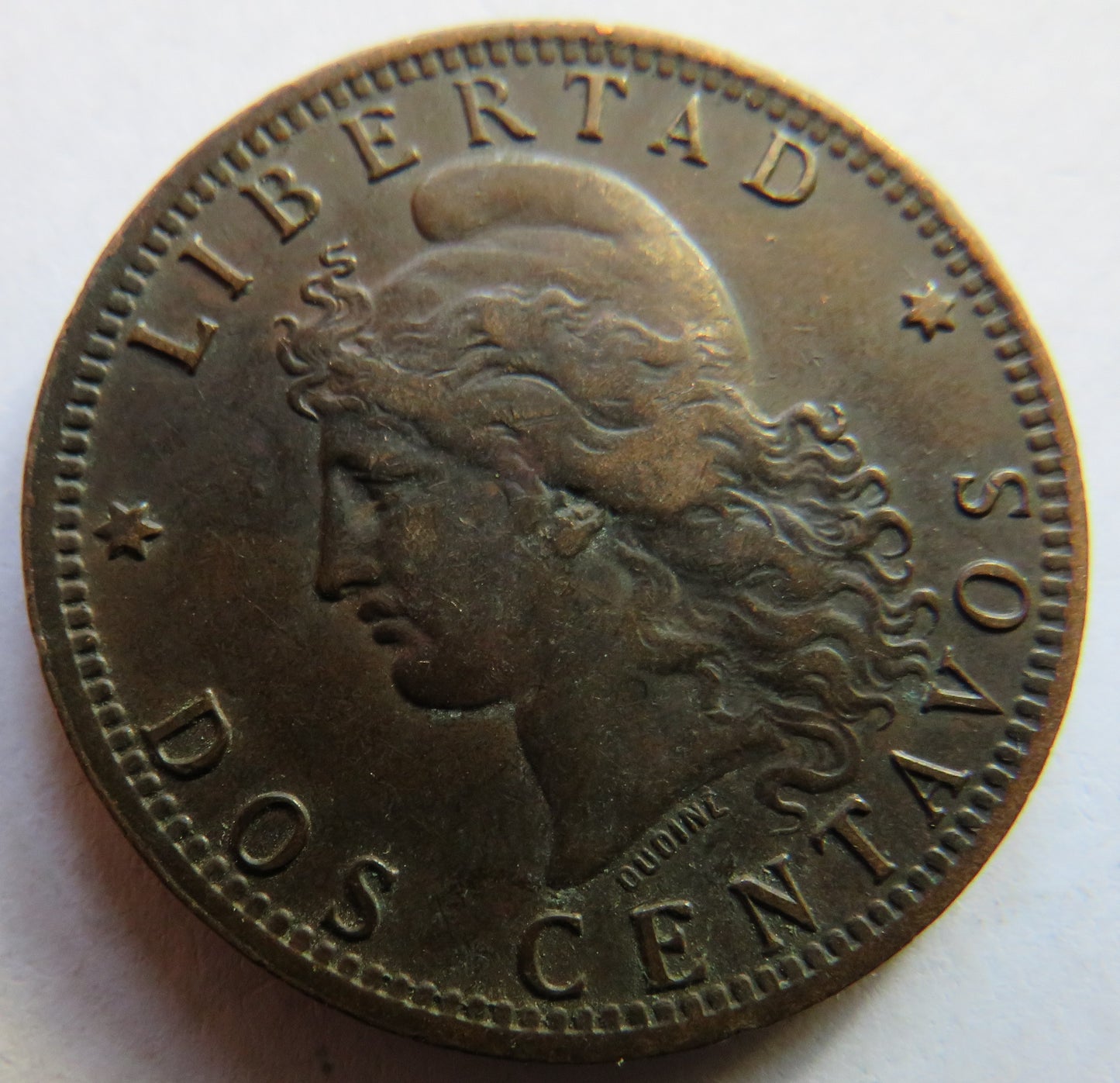 1894 Argentina 2 Centavos Coin
