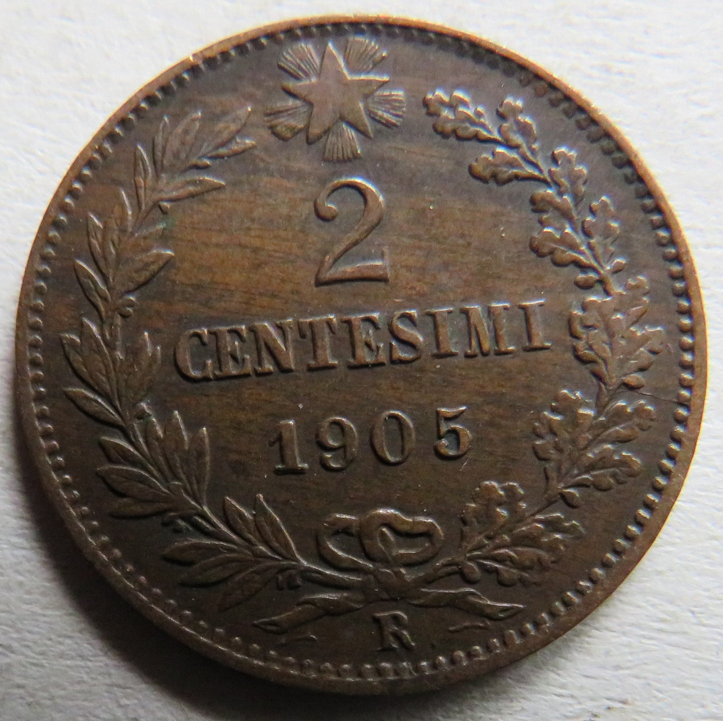 1905-R Italy 2 Centesimi Coin