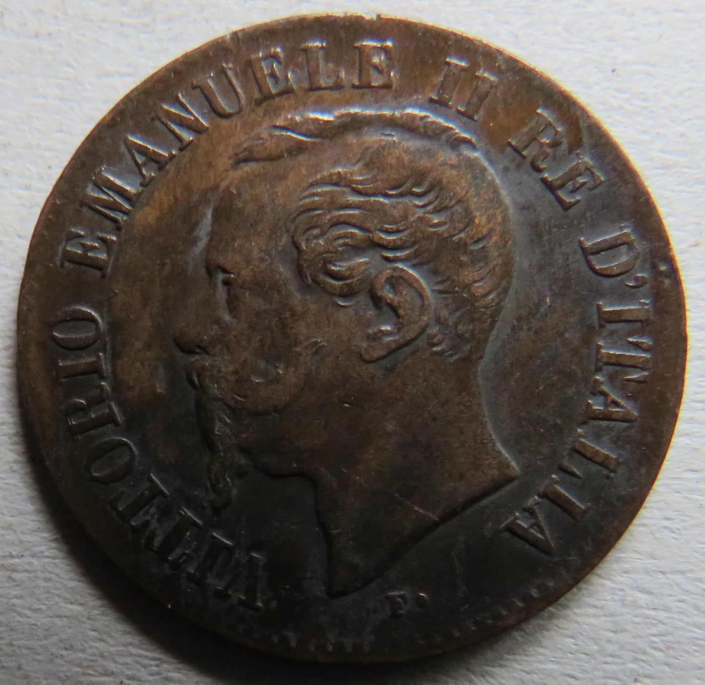 1861-N Italy 2 Centesimi Coin
