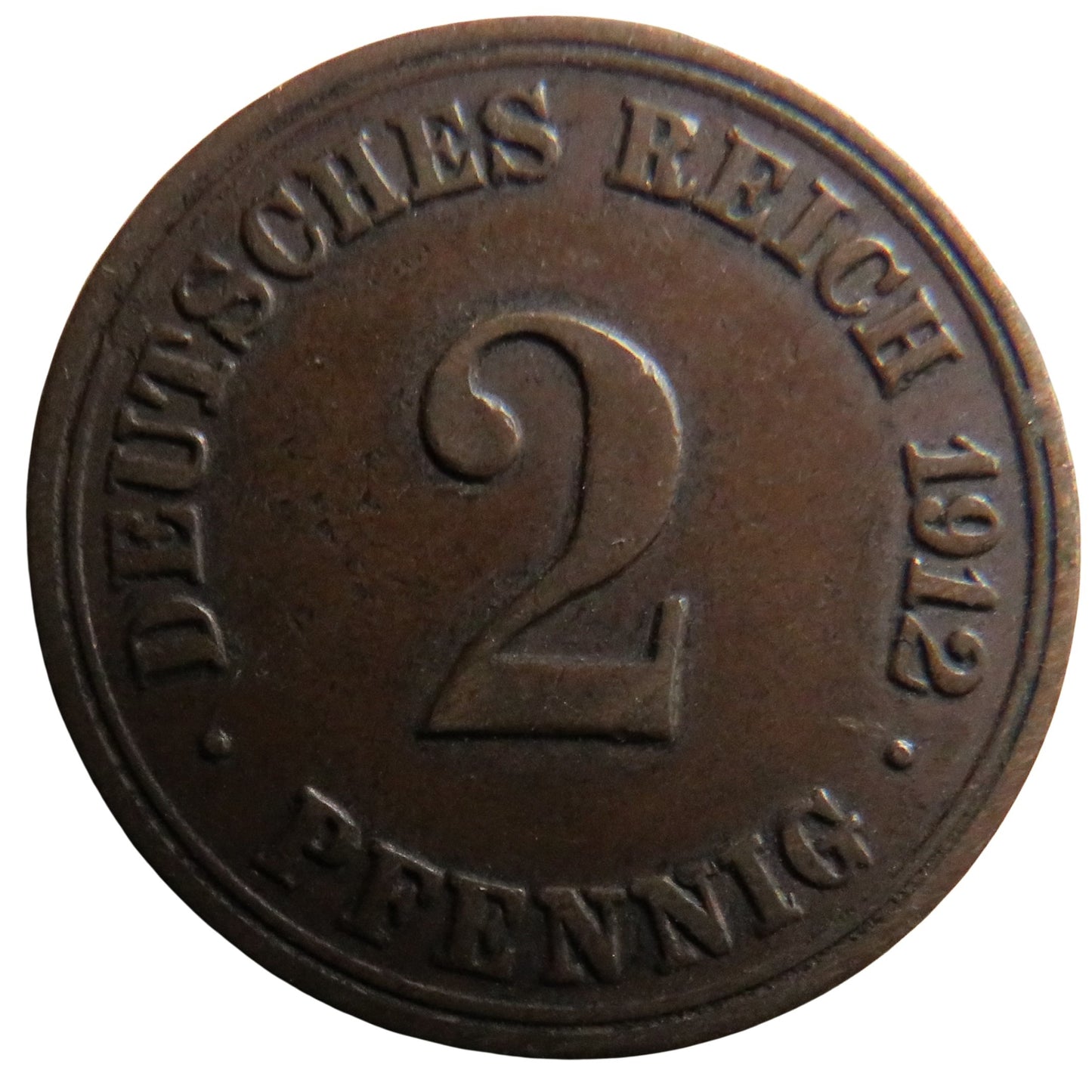 1912-A Germany 2 Pfennig Coin