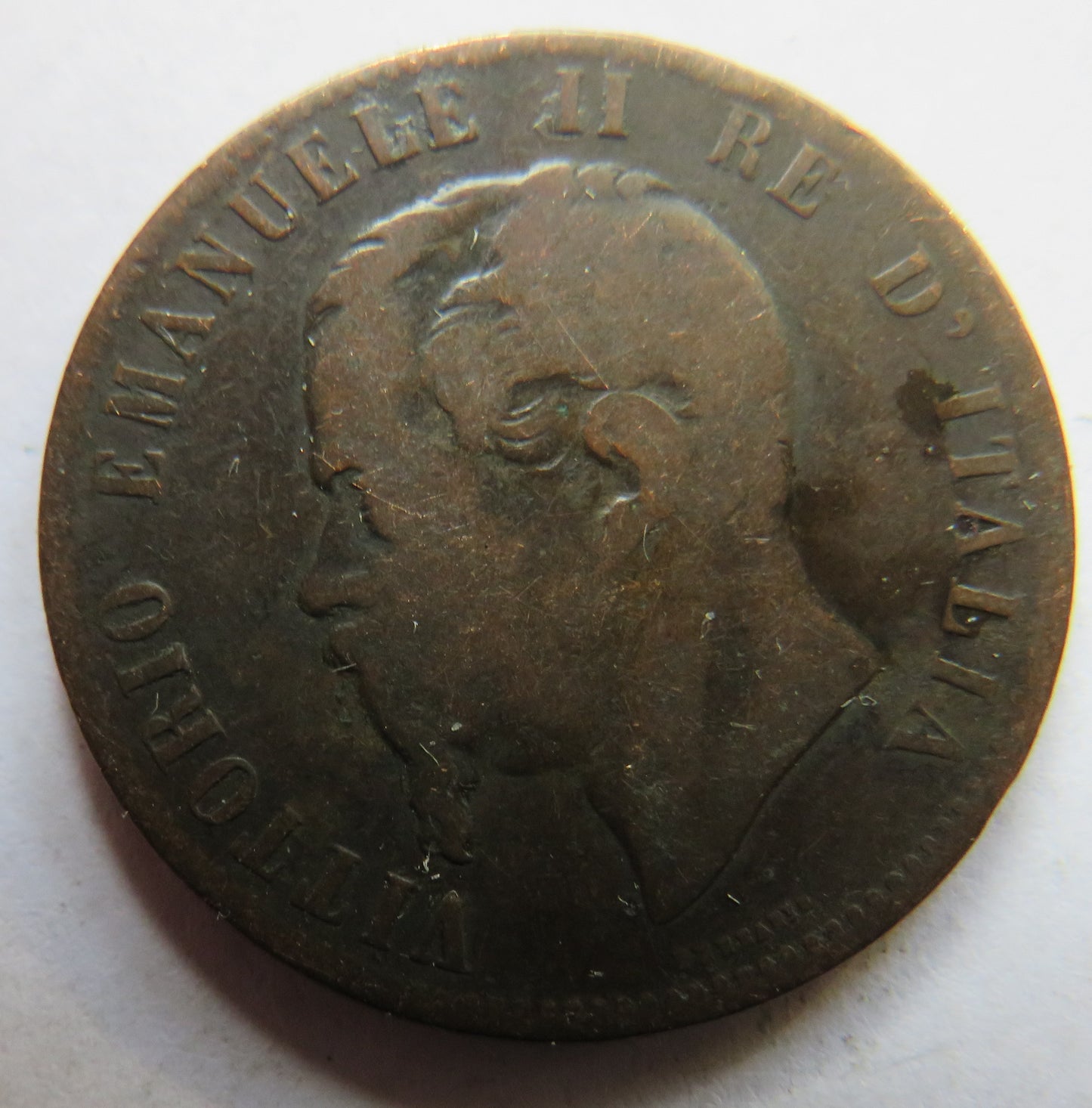 1867-OM Italy 10 Centesimi Coin