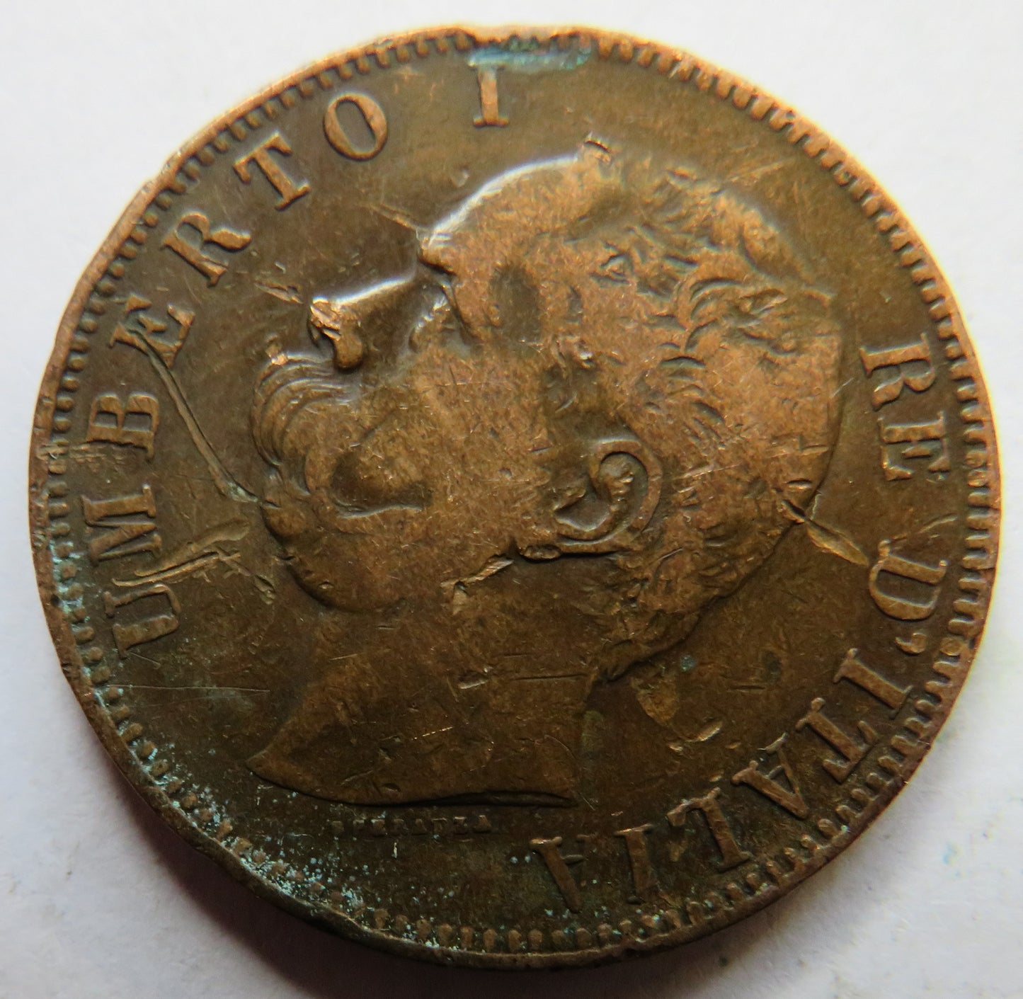 1893-B/I Italy 10 Centesimi Coin