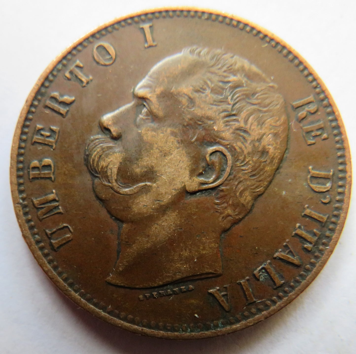 1893-R Italy 10 Centesimi Coin Better Grade