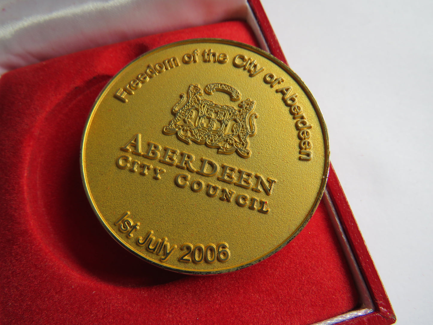 2006 The Highlanders 4th Battalion Freedom of Aberdeen City Medal