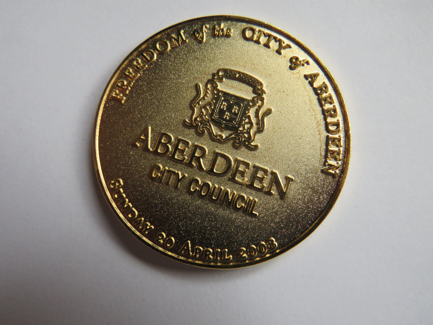 2008 Freedom of the City of Aberdeen Scotland The What? Medal