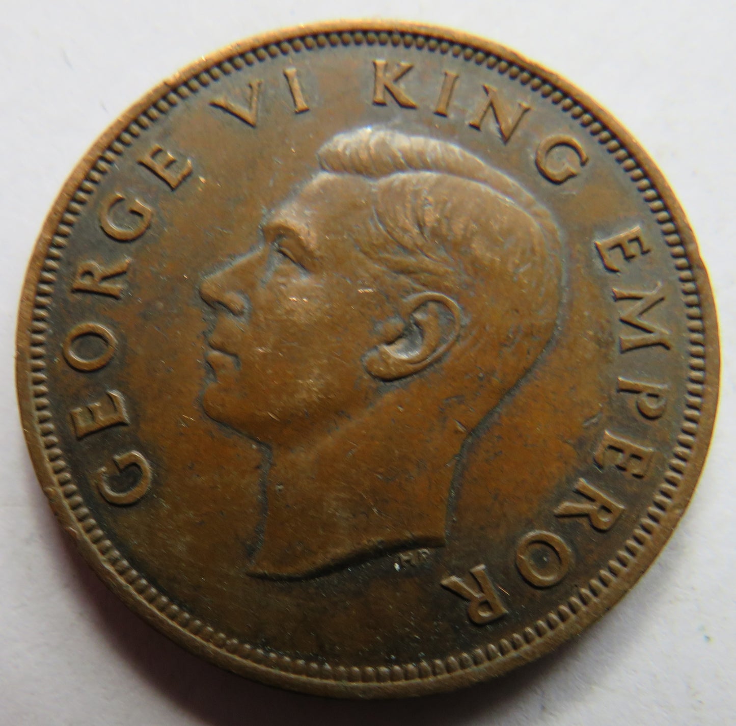 1946 King George VI New Zealand One Penny Coin