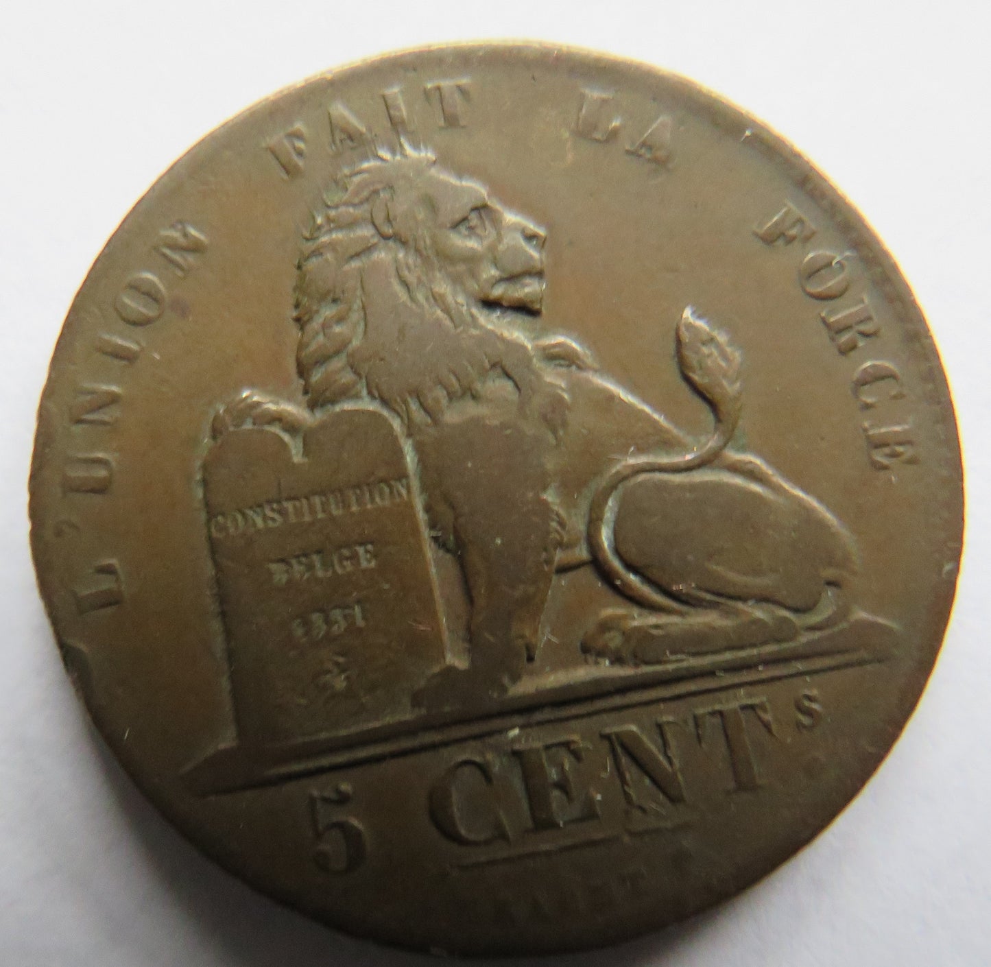 1834 Belgium 5 Centimes Coin