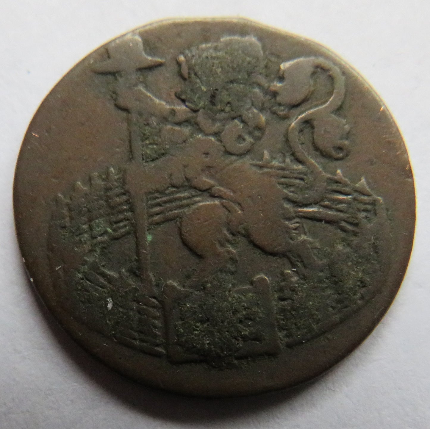 1769 Netherlands Holland One Duit Coin