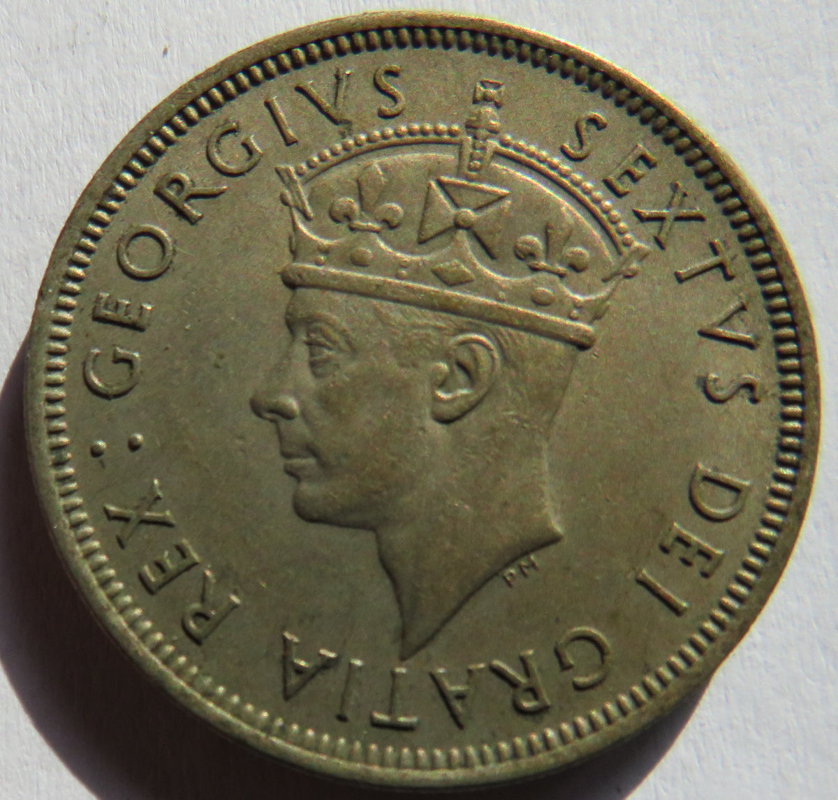 1949 King George VI Cyprus Two Shillings Coin