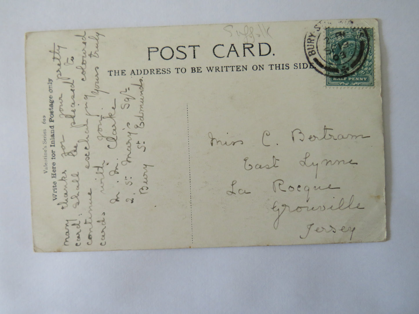 Vintage Postcard of Fritton Lake, Near Lowestoft, 1903