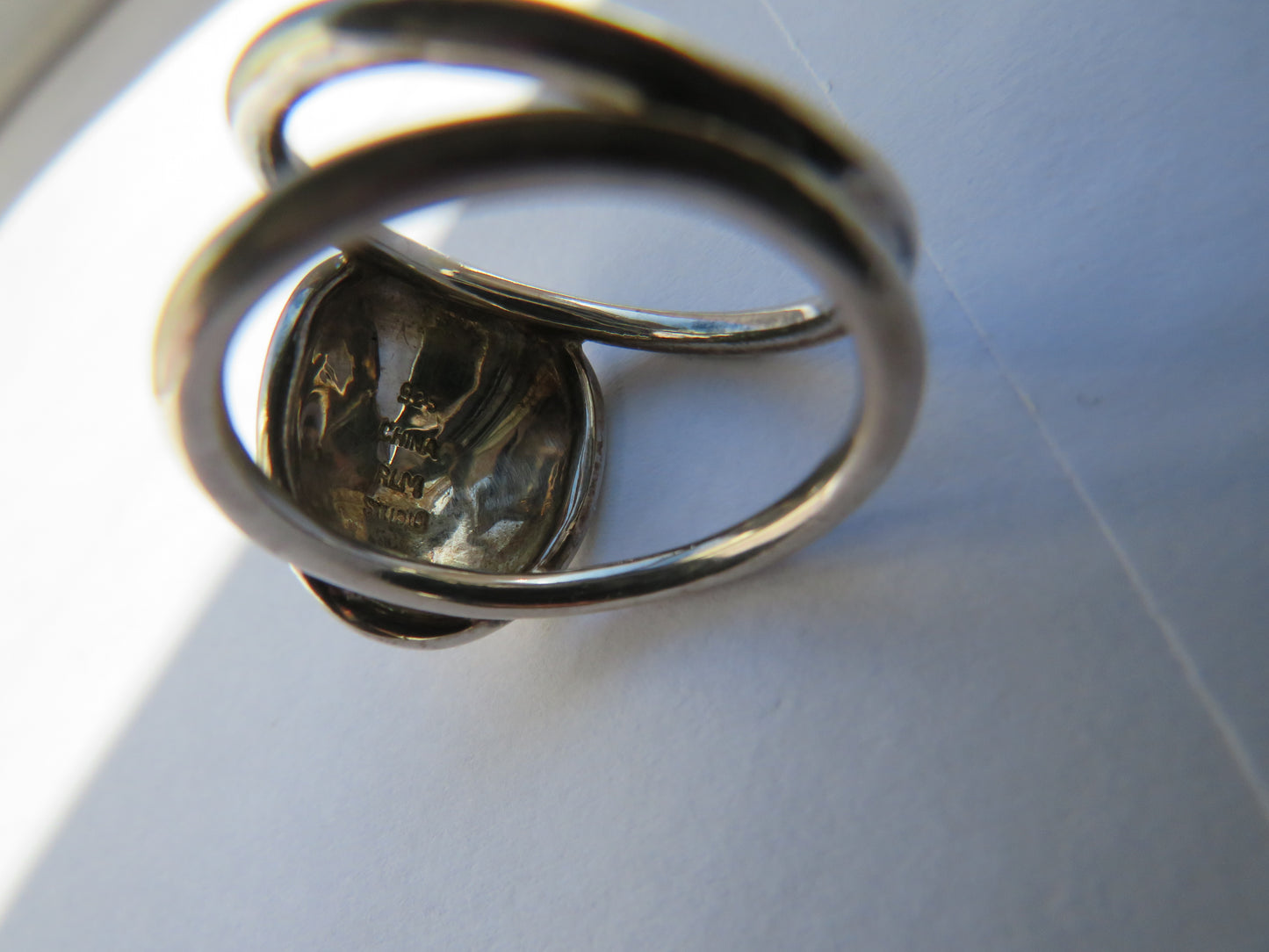 Chunky Stylish Ladies Sterling Silver Ring By QVC UK Size S & 1/2