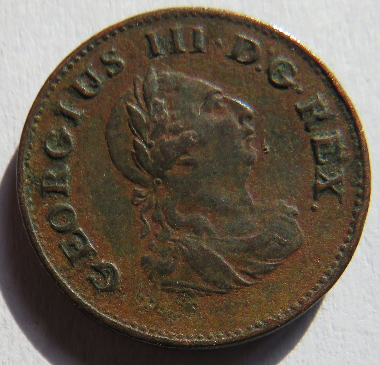 1806 King George III Hibernia Ireland Farthing Coin