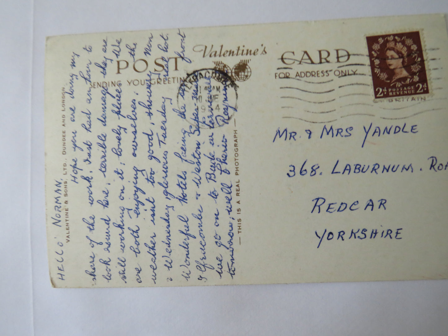 Vintage Postcard of The Harbour, Lynmouth