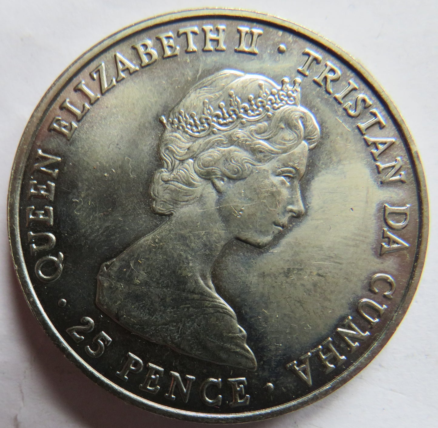 1980 Tristan Da Cunha One Crown Coin Queen Elizabeth The Queen Mother