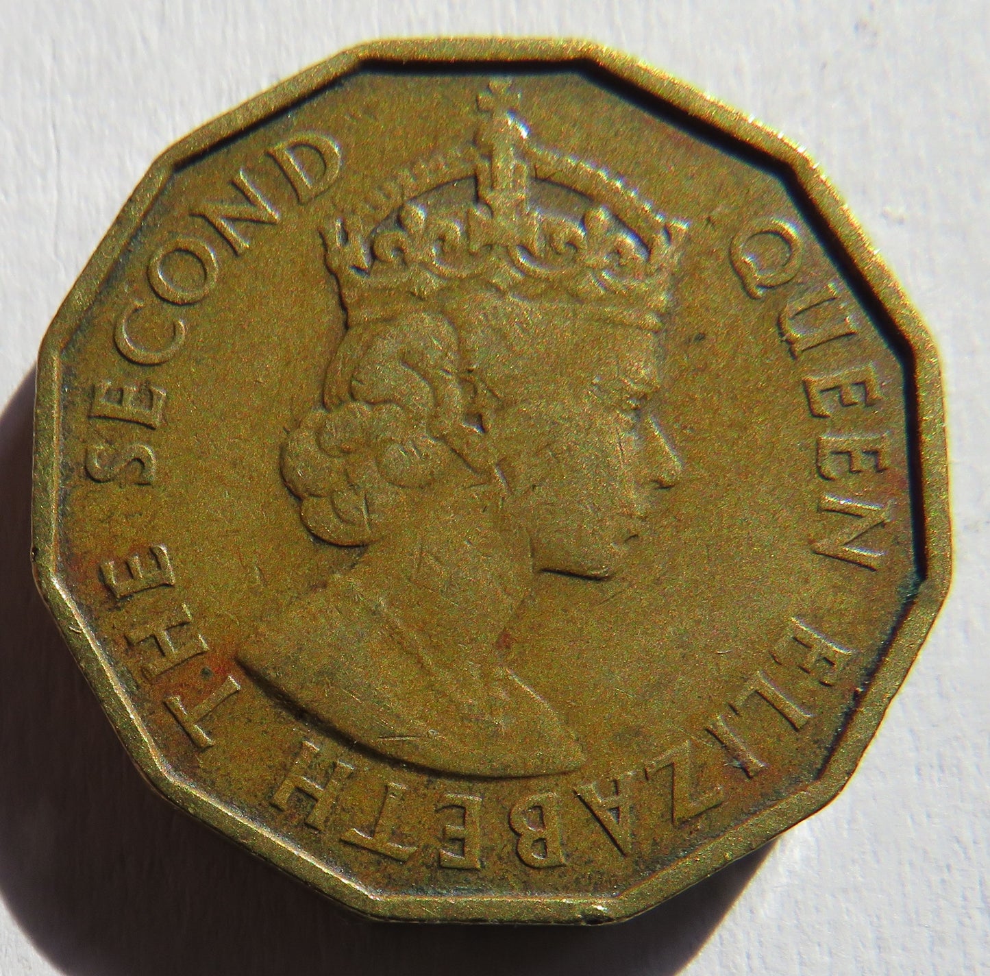 1955 Elizabeth II Fiji Three Pence Coin