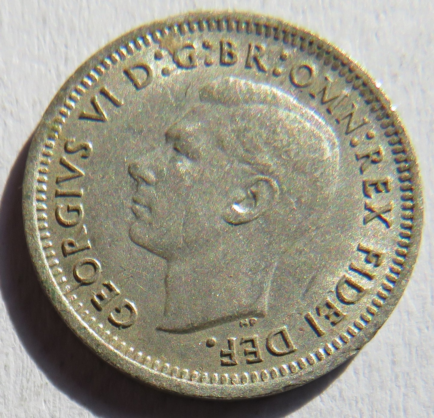 1951 King George VI Australia Silver Threepence Coin