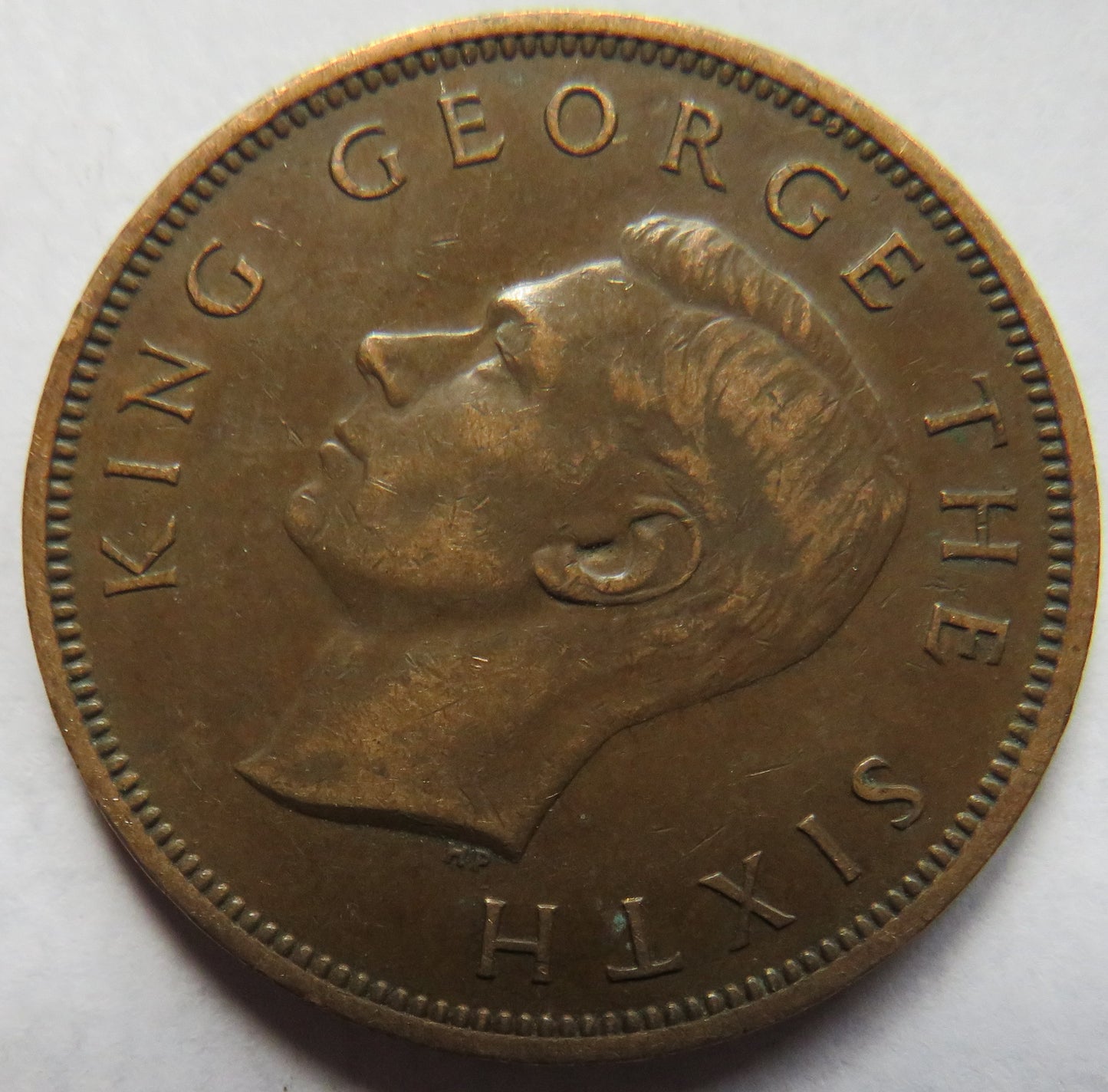 1951 King George VI New Zealand One Penny Coin