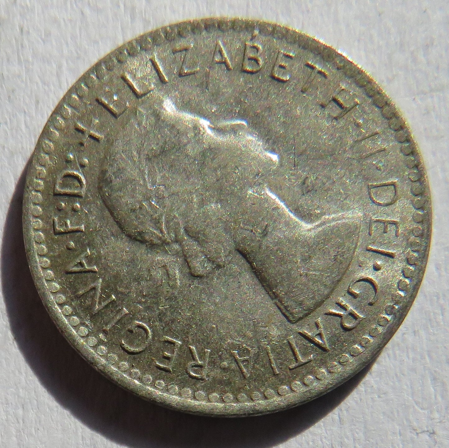 1958 Queen Elizabeth II Australia Silver Threepence Coin