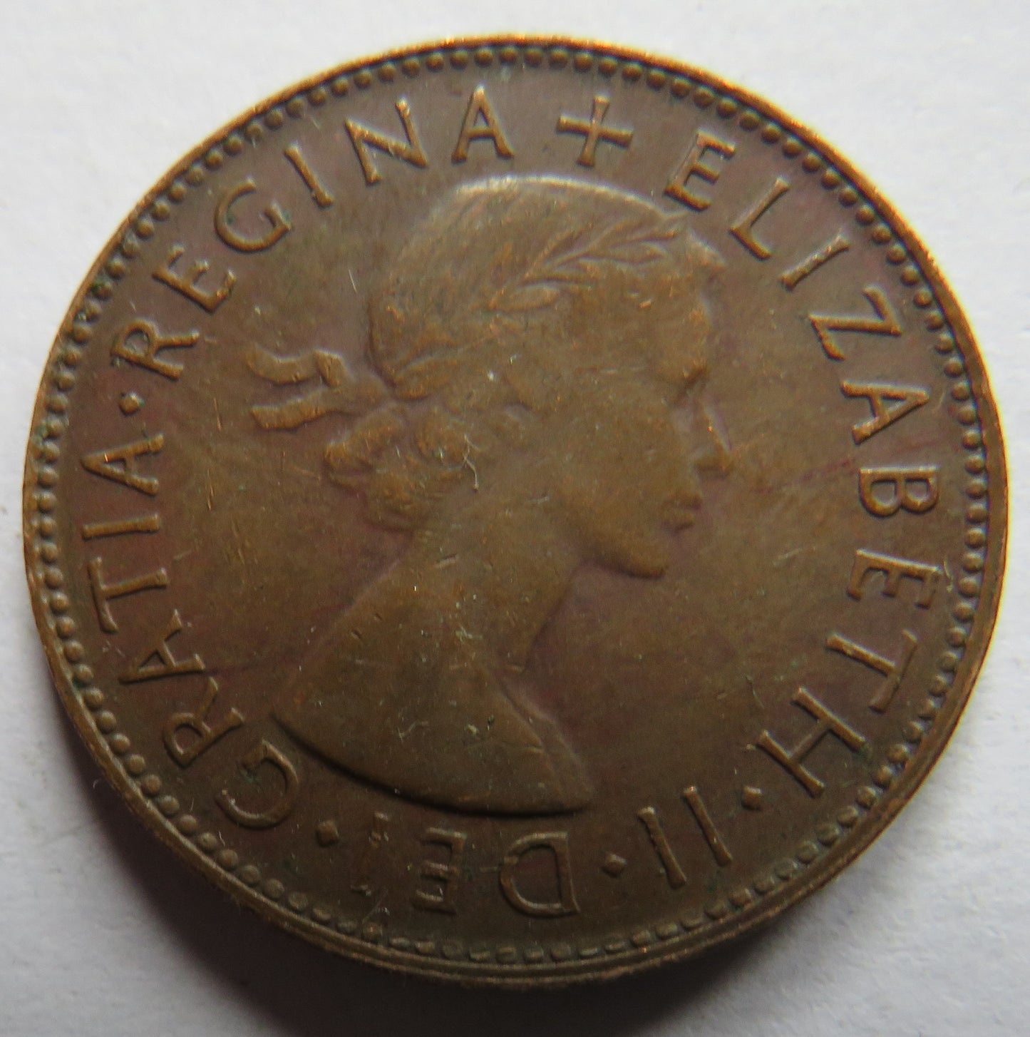 1954 Queen Elizabeth II Australia Halfpenny Coin