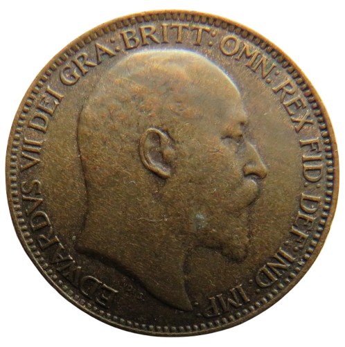 1906 King Edward VII Farthing Coin - Great Britain