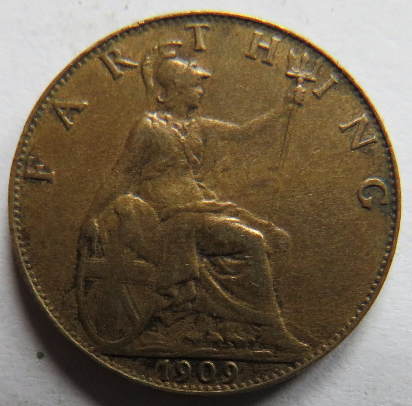 1909 King Edward VII Farthing Coin - Great Britain