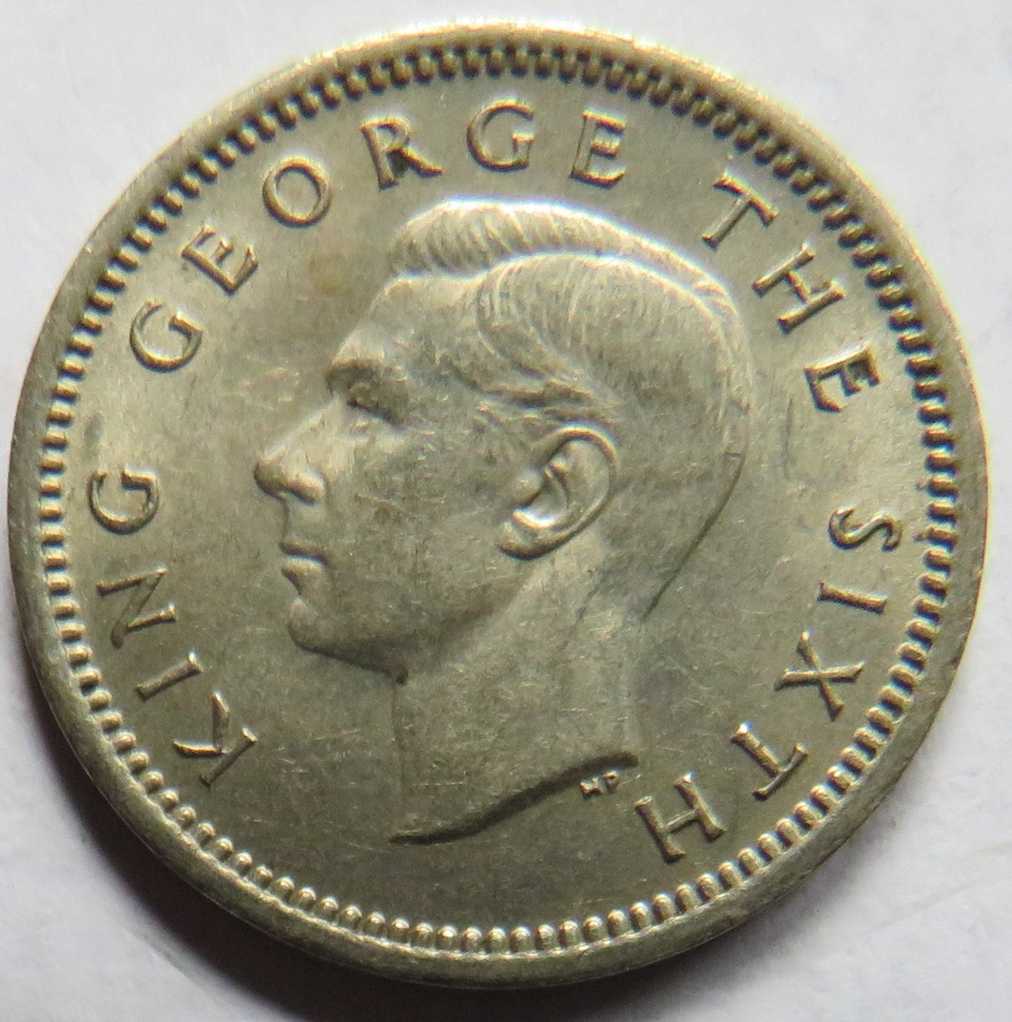 1951 King George VI New Zealand Threepence Coin