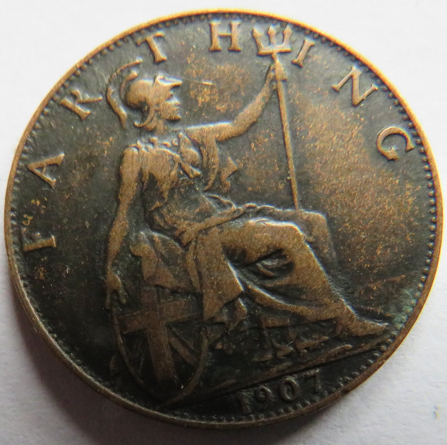 1907 King Edward VII Farthing Coin - Great Britain