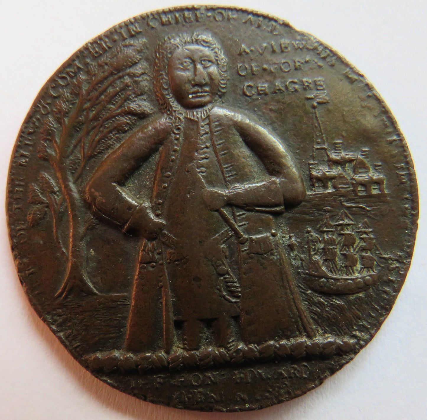 1739 Admiral Vernon Took Porto Bello Commemorative Medal.