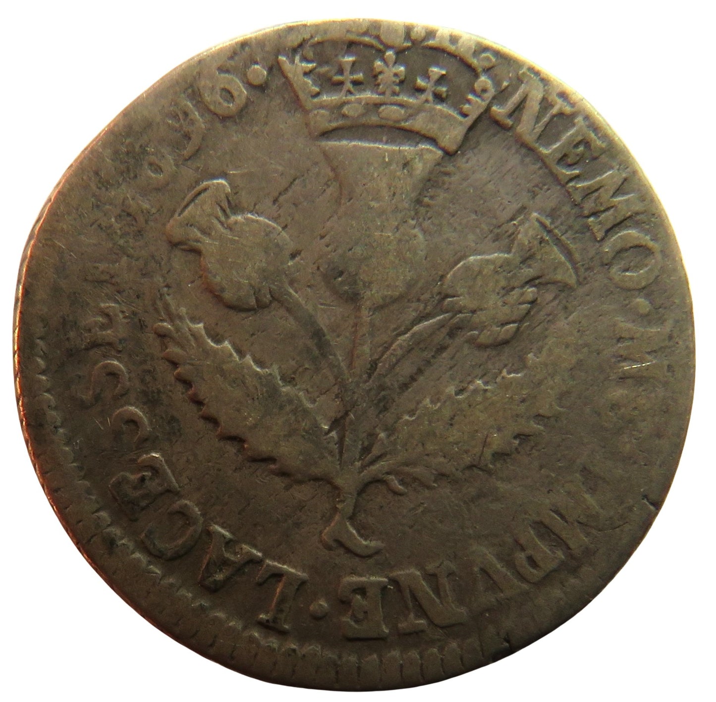 1696 King William II Scotland Silver 5 Shillings Coin