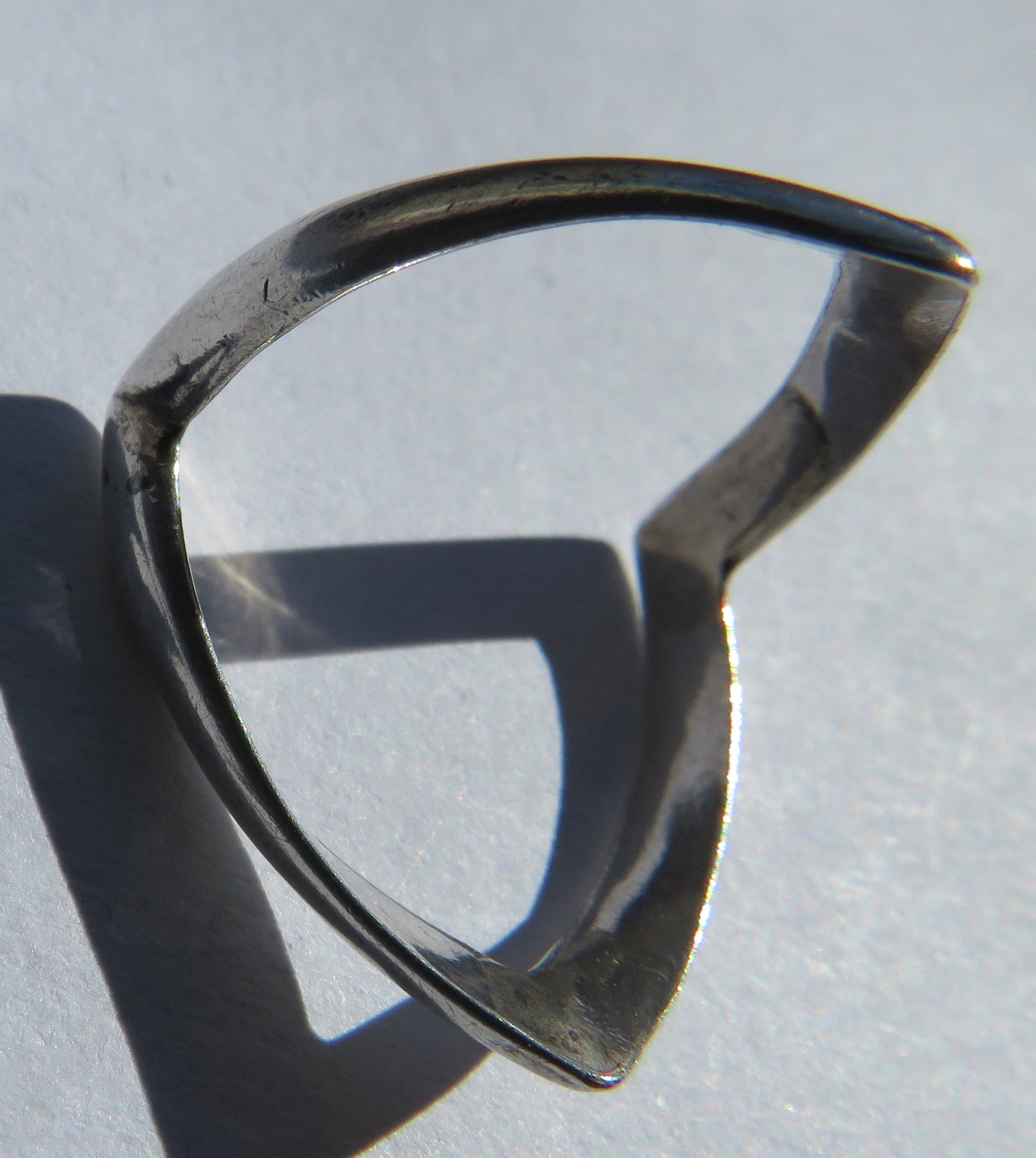 Ladies Sterling Silver Modern Ring - UK Size M