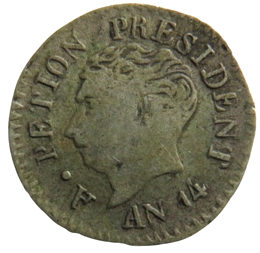 1817 (An 14) Haiti 12 Centimes Silver Coin