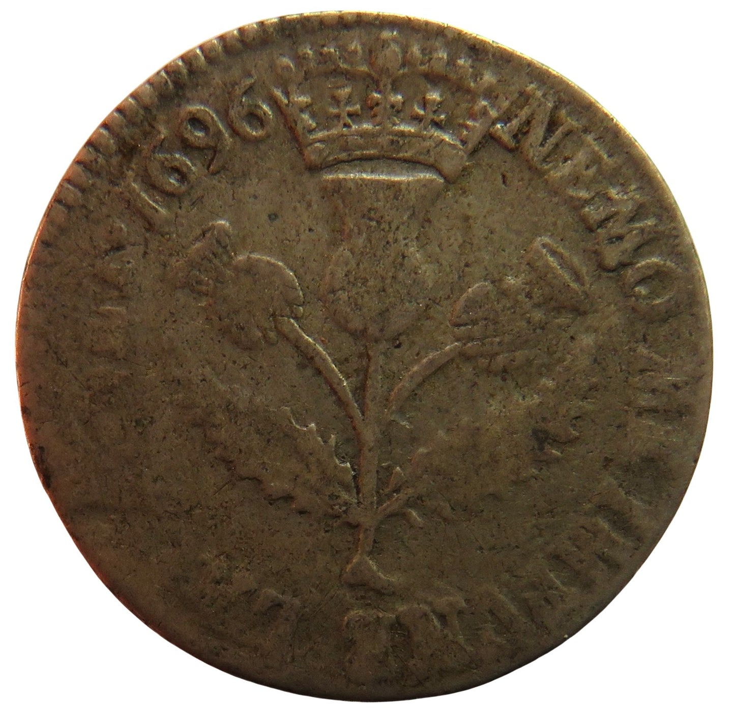 1696 King William II Scotland Silver 5 Shillings Coin