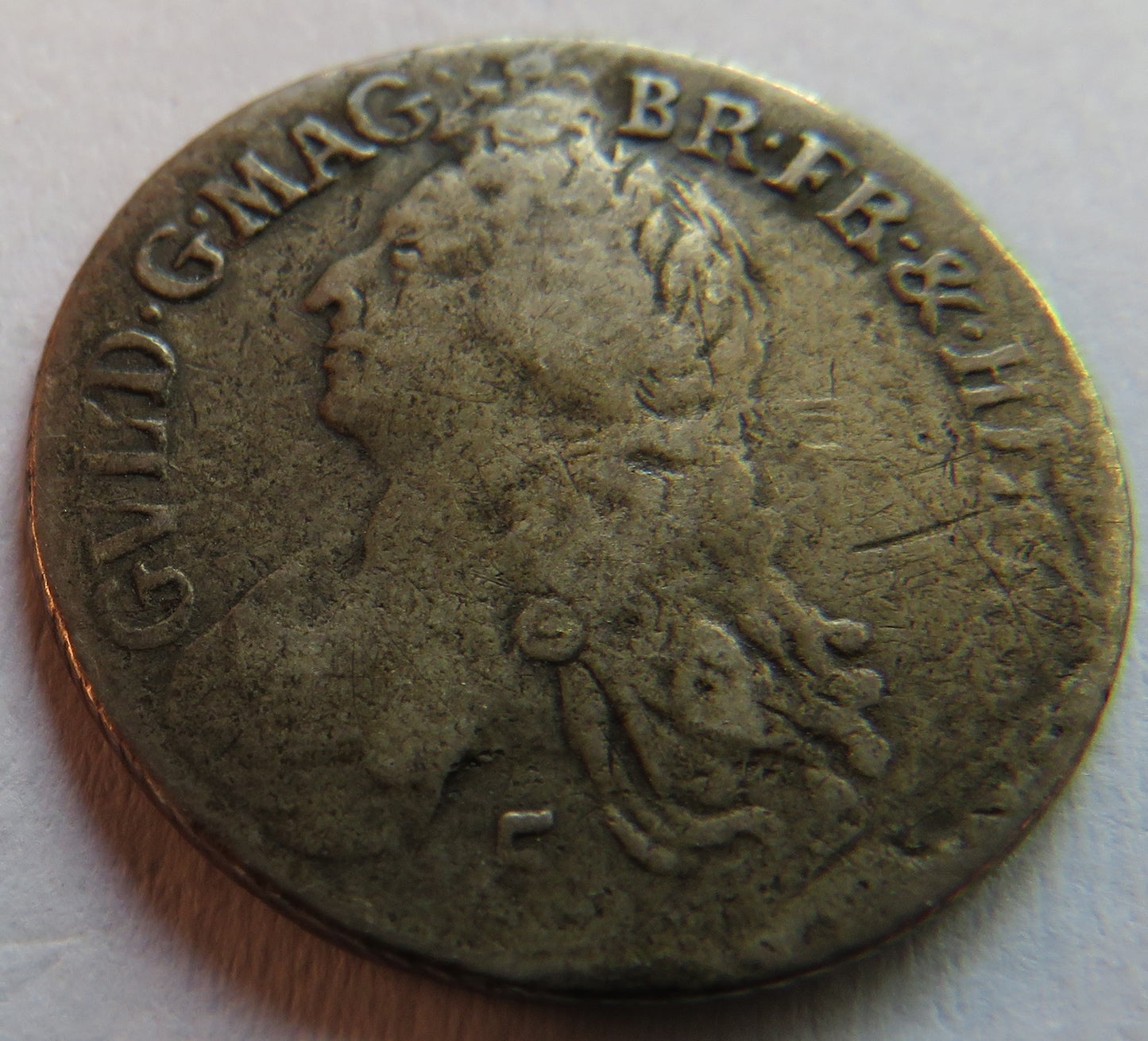 1696 King William II Scotland Silver 5 Shillings Coin