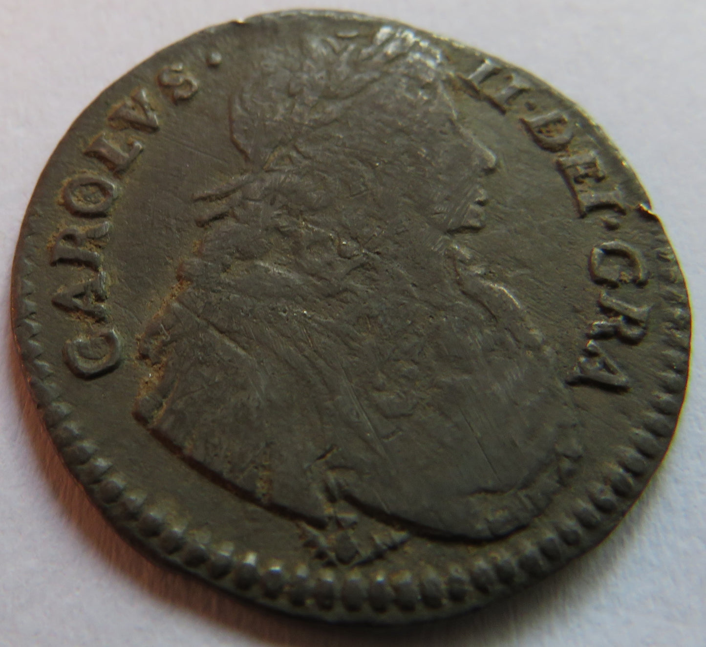 1669 King Charles II Scotland 1/2 Merk 6s, 8d Coin